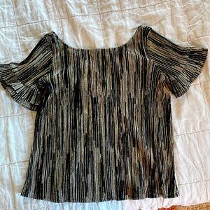Sezane metallic top XS